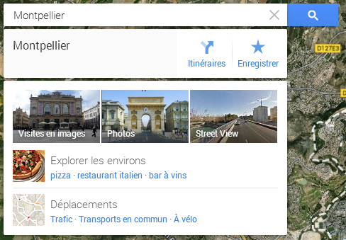 Google Map Info Ville