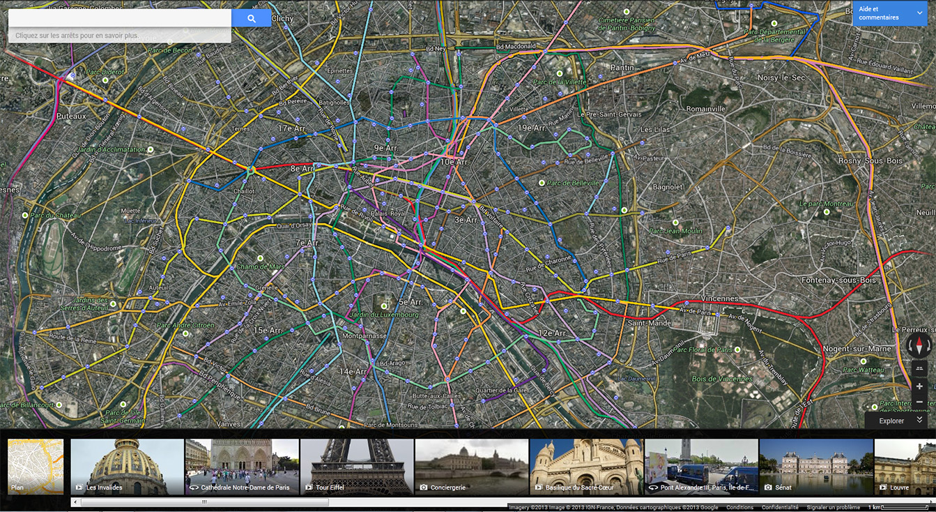 Google Maps Métro Paris Terre